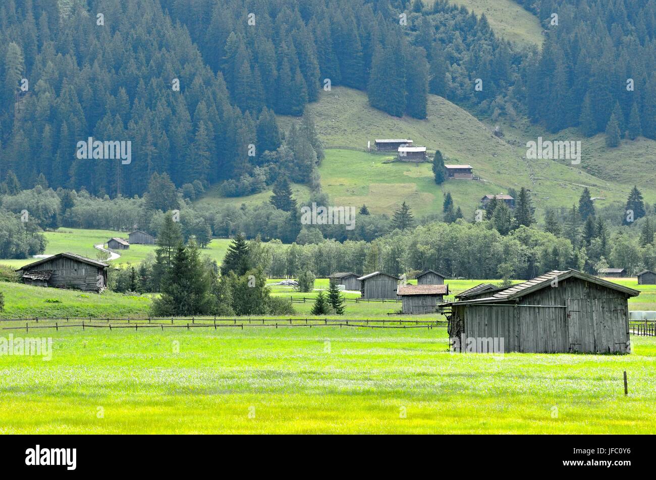 idyll in the Valsertal Tyrol Austria Stock Photo