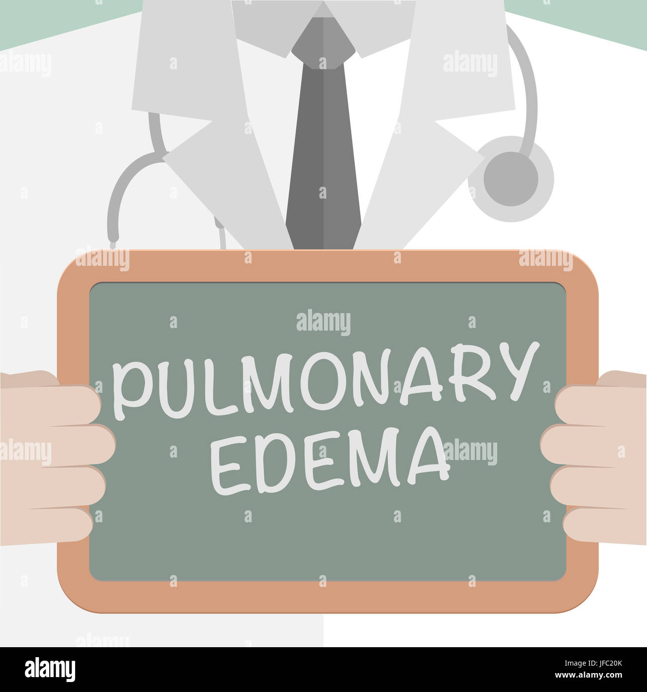 Board Pulmonary Edema Stock Photo