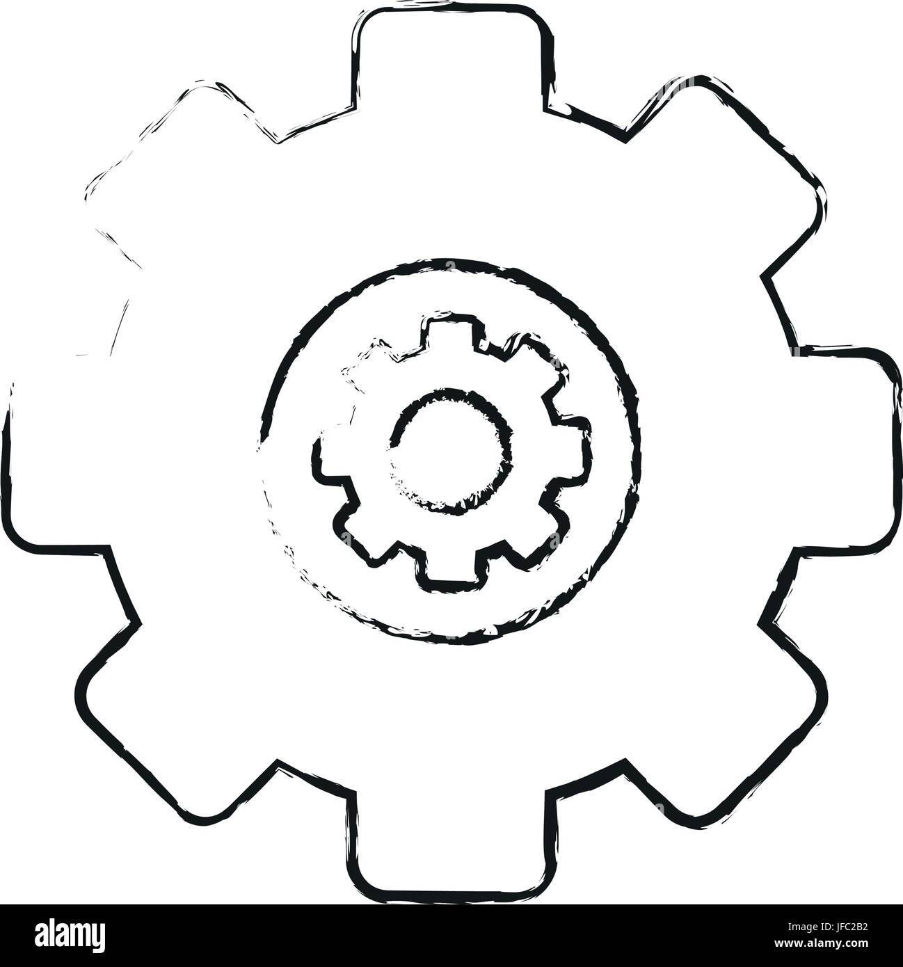 two gears icon image Stock Vector Image & Art - Alamy