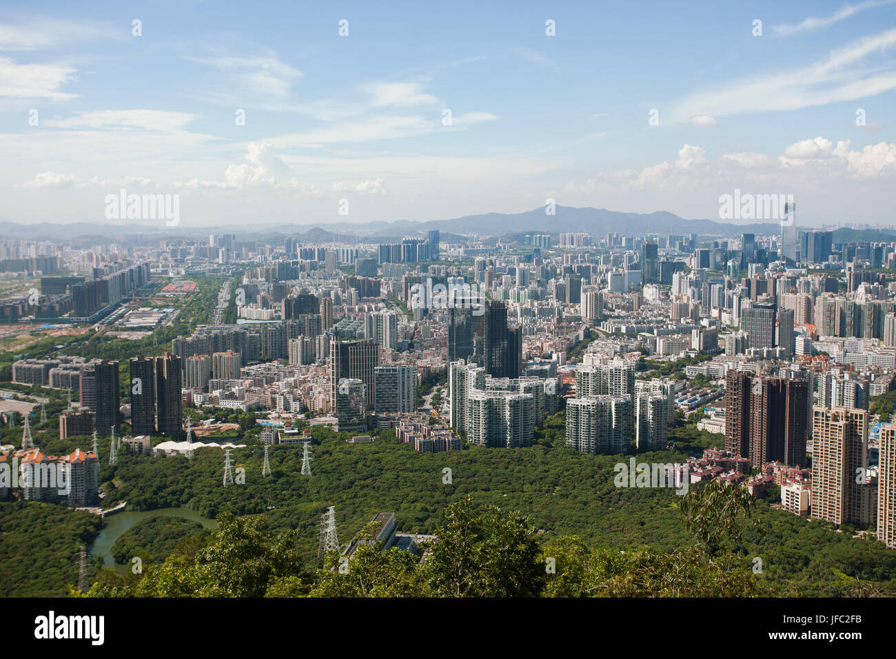 Shenzhen metropolitan area; Baoan and Nanshan districts skyscraper