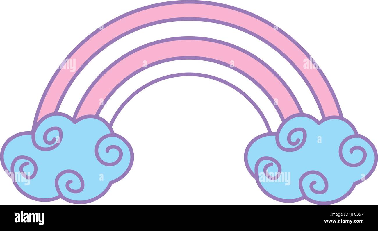 natural rainbow with cloud design Stock Vector Image & Art - Alamy