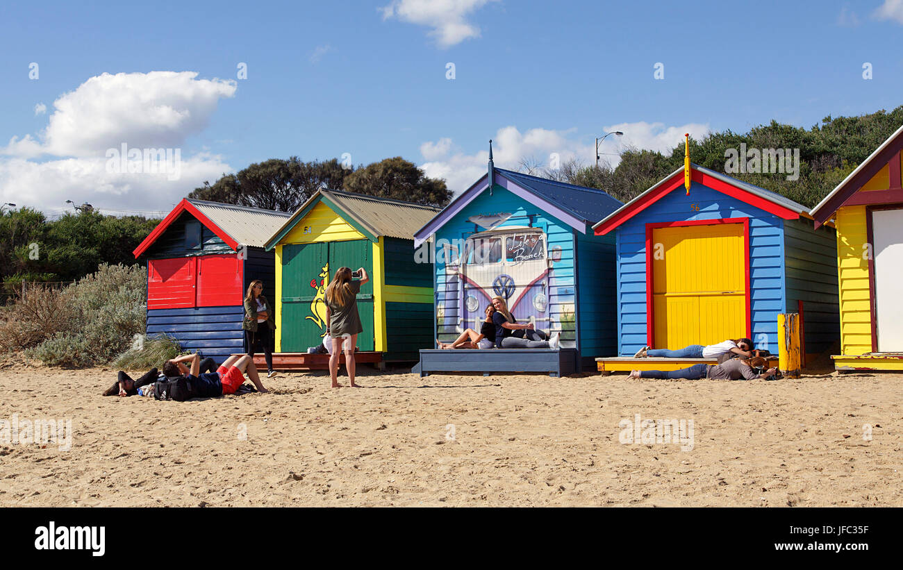 Brighton Beach - Melbourne Stock Photo