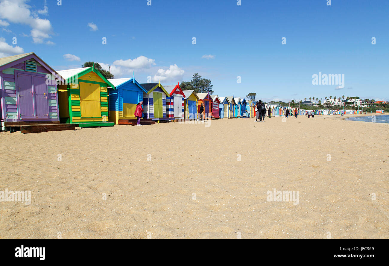 Brighton Beach - Melbourne Stock Photo