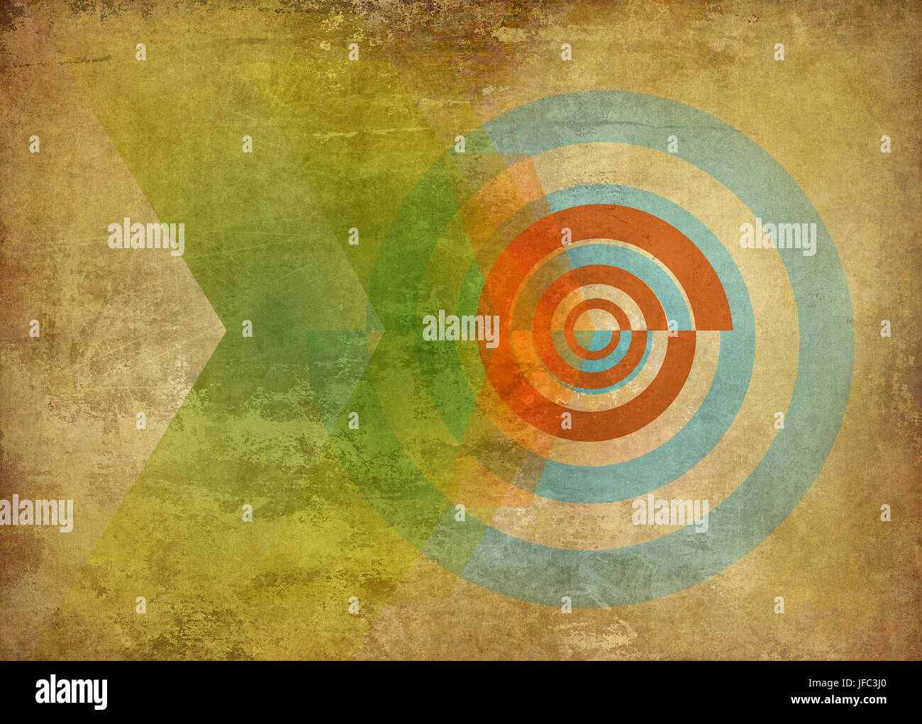 abstract target concept old paper background Stock Photo