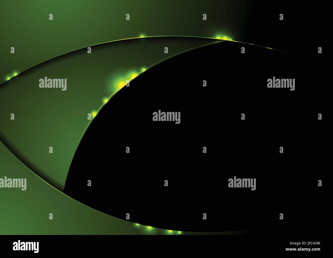 Green and black shiny corporate wavy background. Abstract dark vector ...