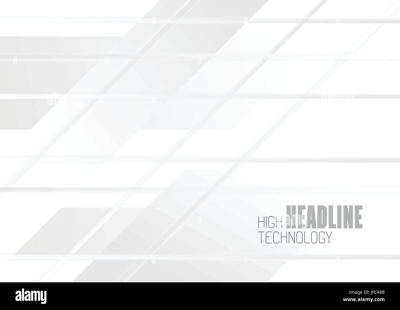 White geometric technology abstract background. Vector grey stripes ...