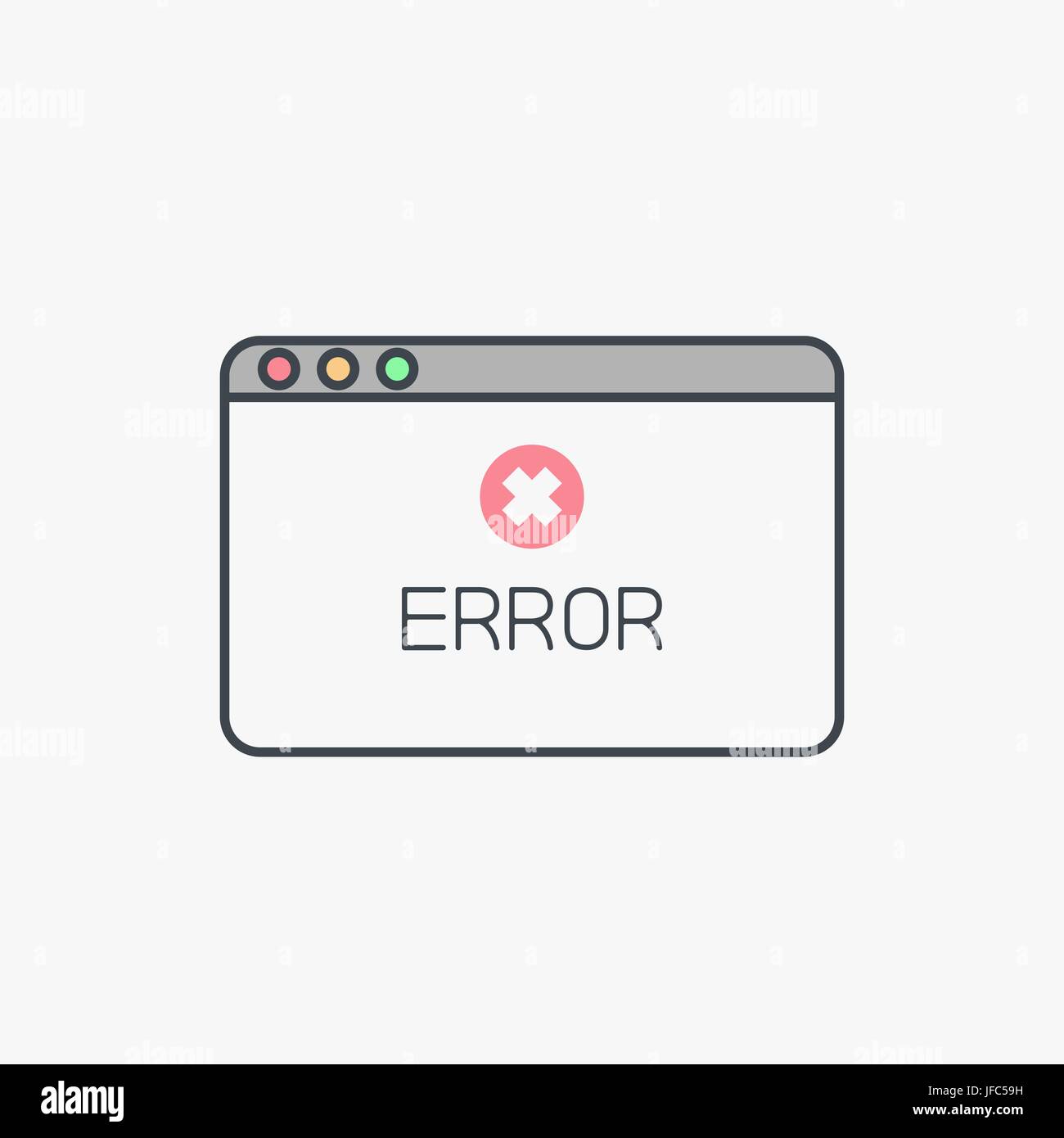 Error message window Stock Vector