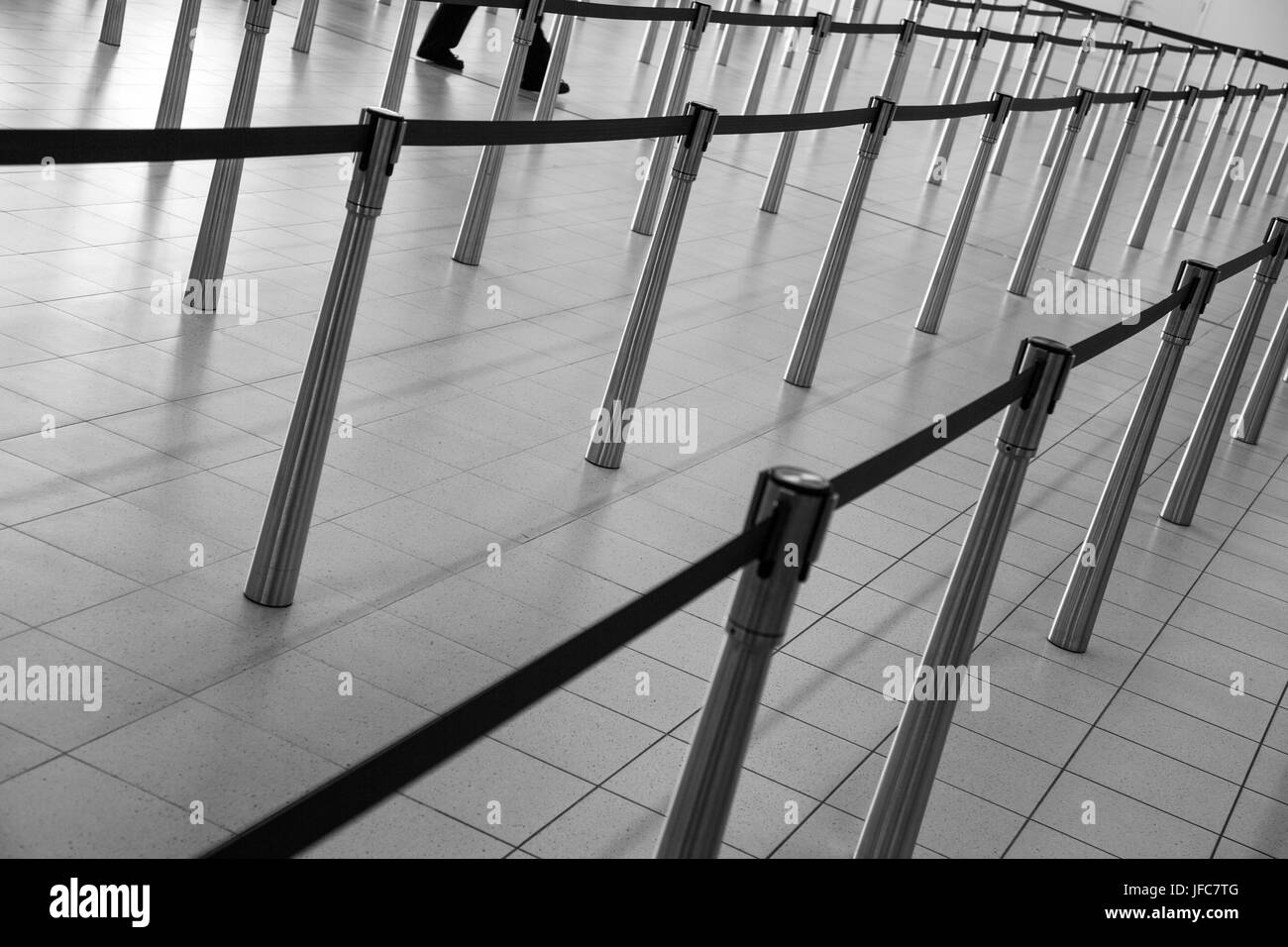 Barriers at an Airport Stock Photo - Alamy