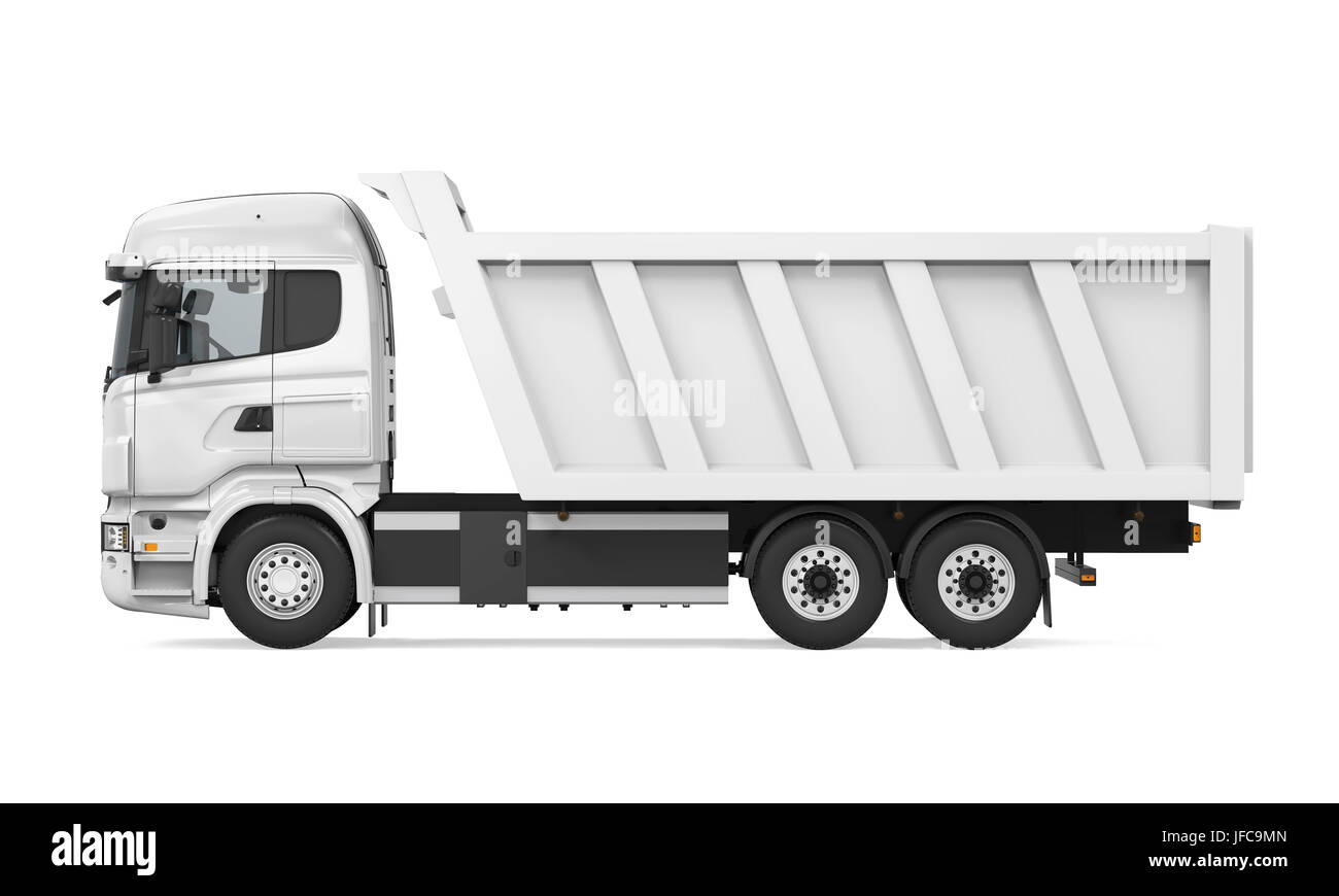 Tipper Front View Tipper Dump Truck Isolated Stock Photo - Alamy