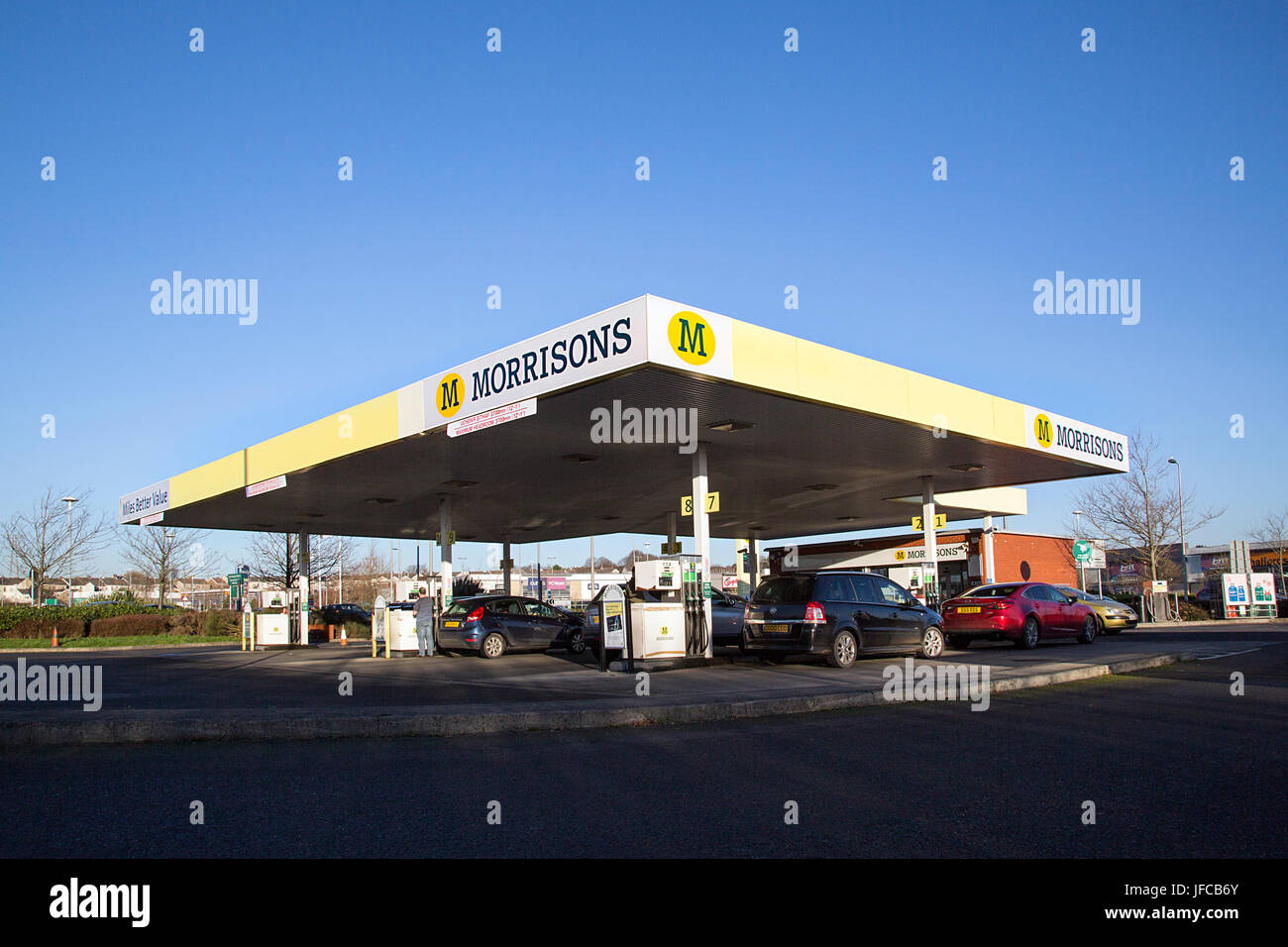 Petrol Station at a Morrisons superstore. Morrisons is the fourth