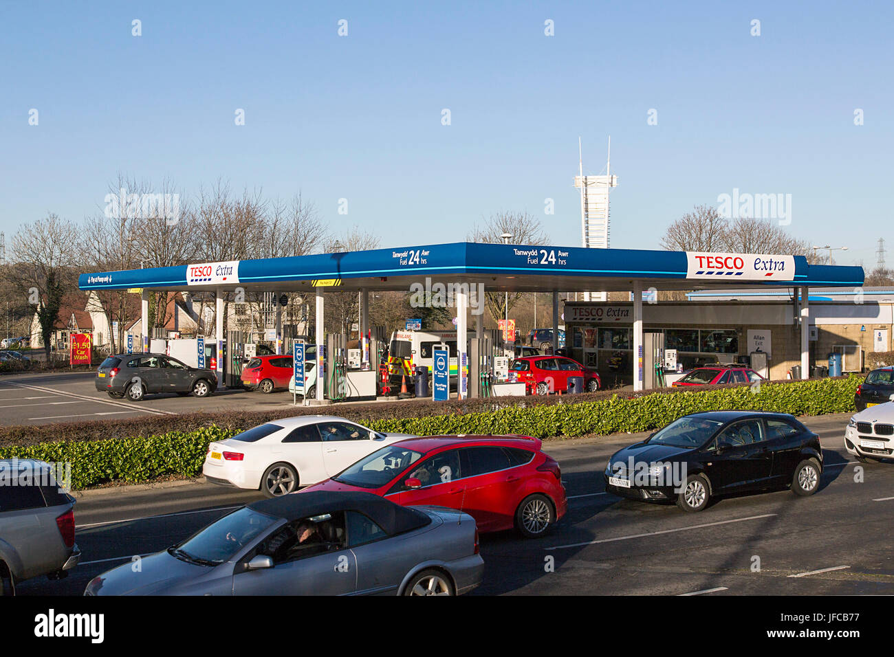 Tesco - Petrol Station Stock Photo