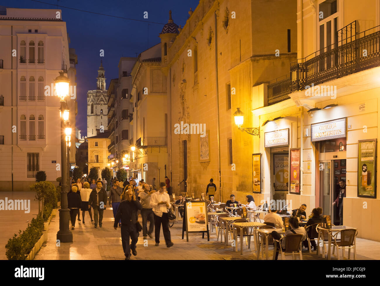 Old Town street, Valencia, Spain Stock Photo Alamy