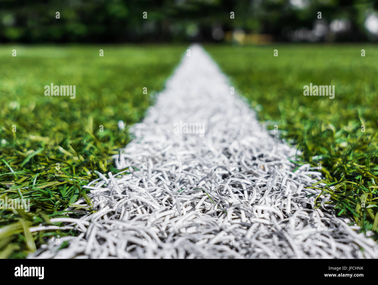 Lines on soccer football field Stock Photo Alamy