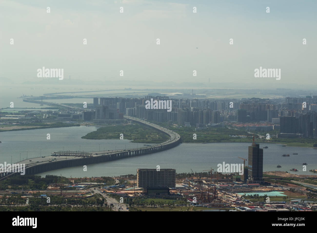 City Landscape; Skyscrapers, office and apartment buildings, Baoan and