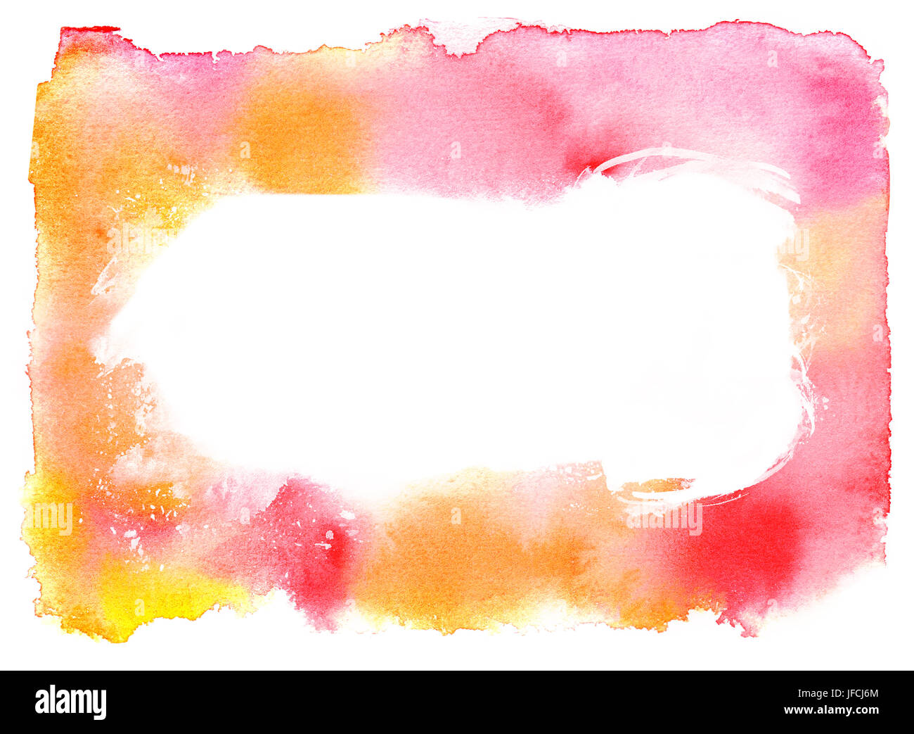 Orange Pink Pastel Watercolor Frame Stock Photos Orange Pink