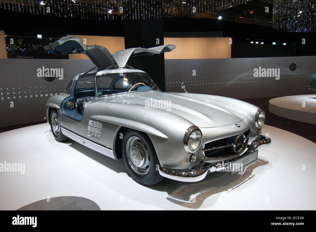 ESSEN, GERMANY - APRIL 1: Mercedes-Benz 300 SL on display at the Essen Techno Classica Show 2011 on April 1, 2011 in Essen, Germany. Stock Photo