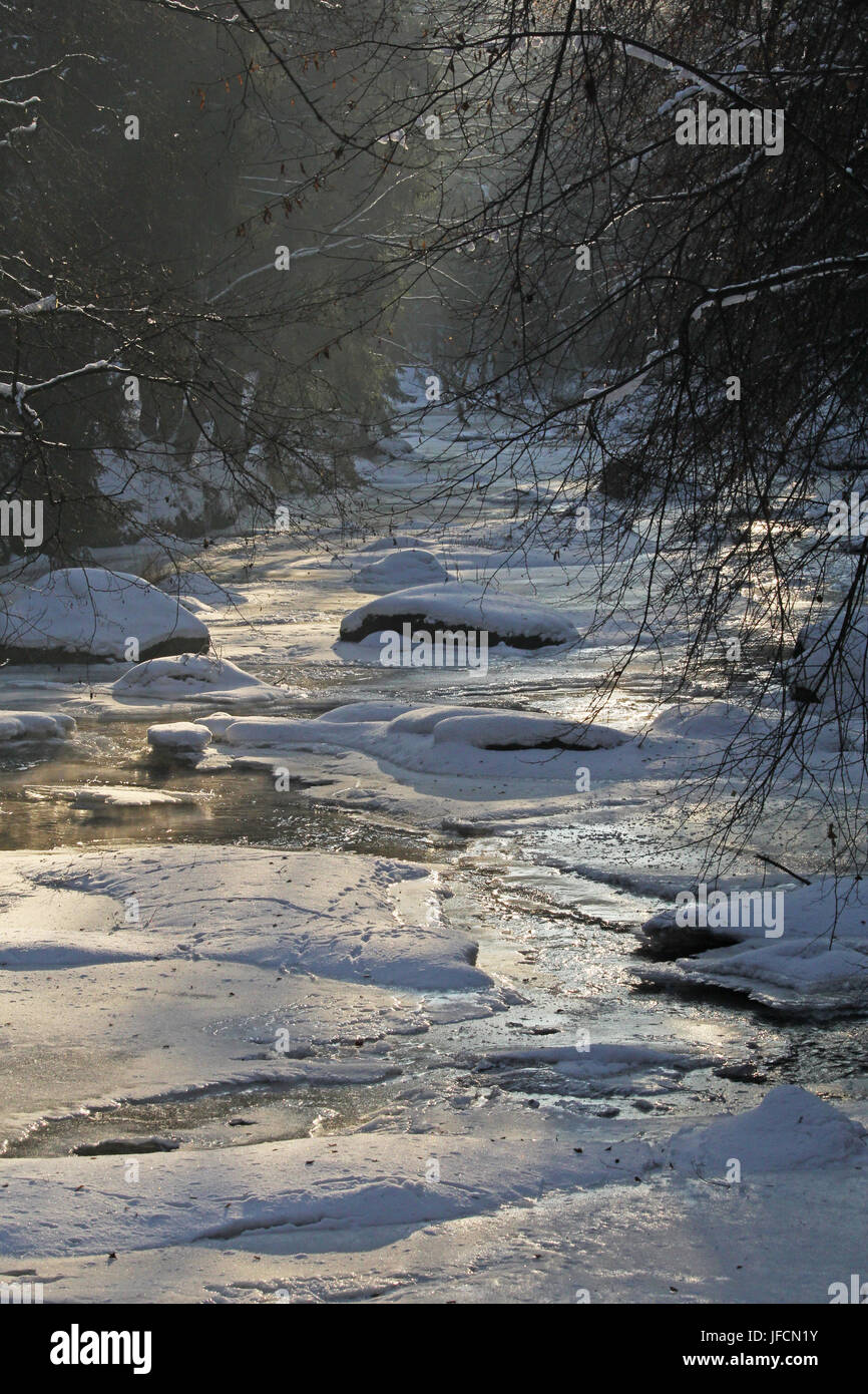The river Waldnaab in Bavaria Stock Photo