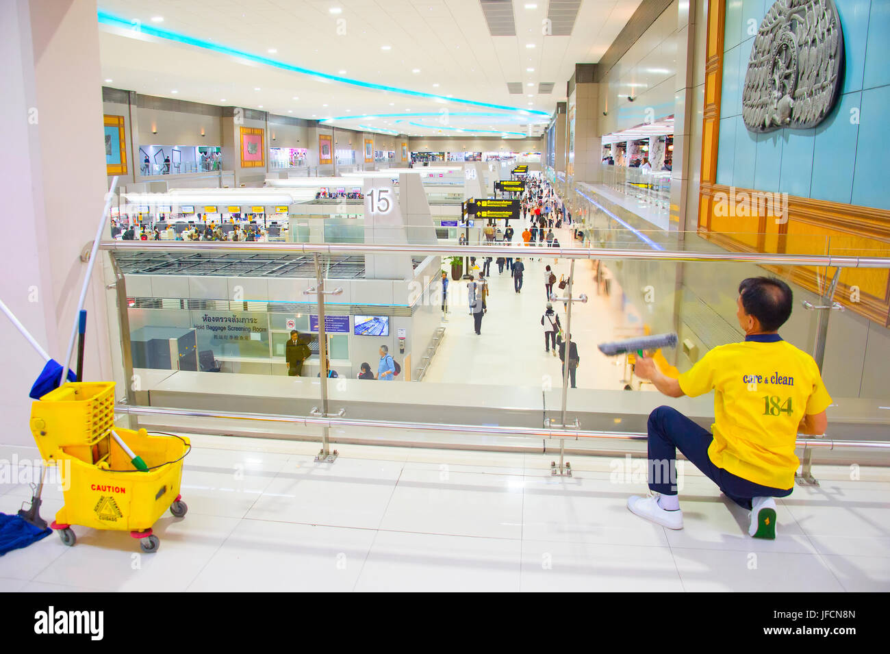 Airport cleaning service Stock Photo Alamy