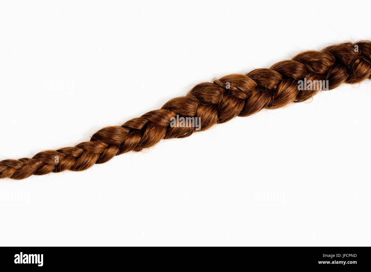 Braid of Artificial Hair Isolated on White Background Stock Photo - Alamy