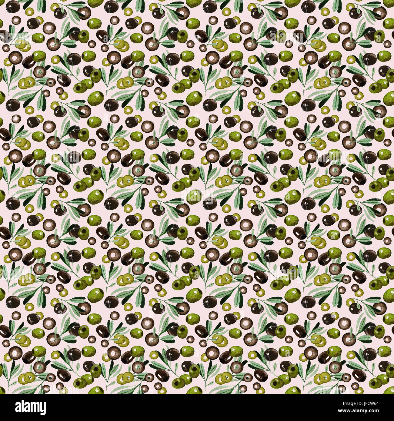 Watercolor olives hi-res stock photography and images - Alamy