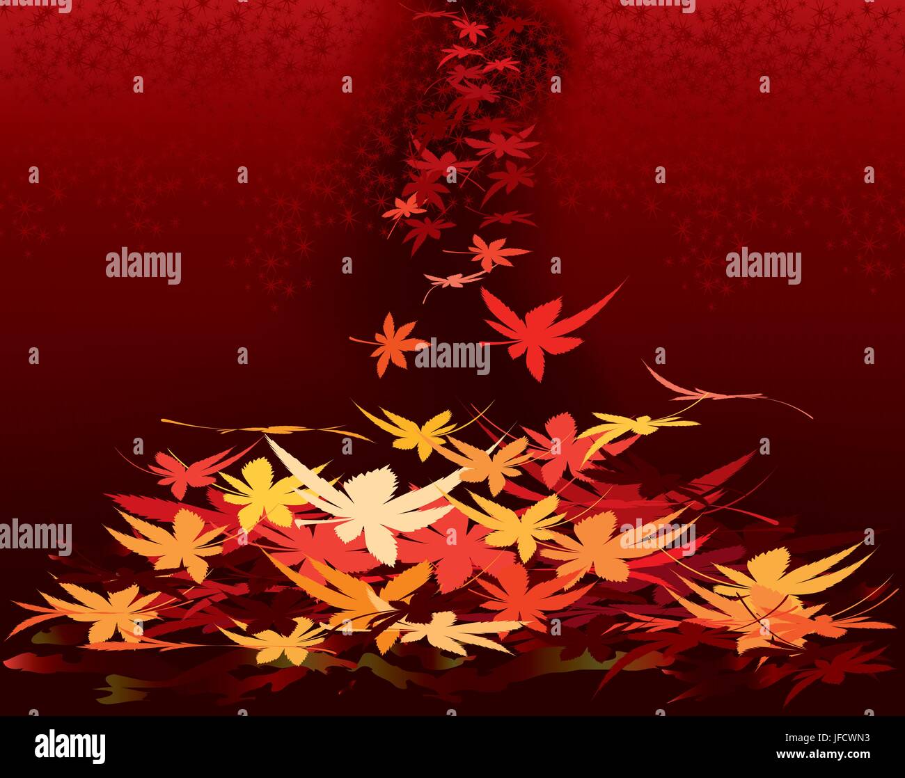 Autumn maples leaves with different shades of colors Stock Vector Image ...