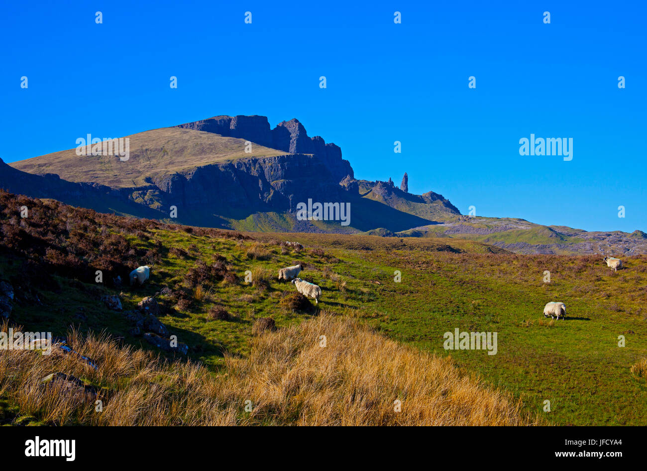 Old man of Storr, Isle of Skye, Scotland Stock Photo