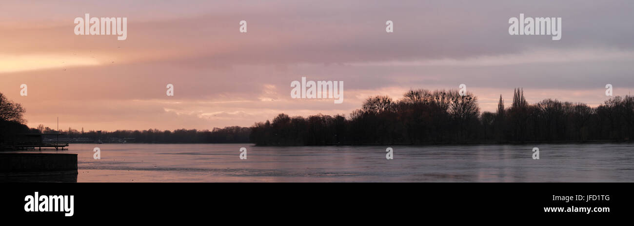 hannover, maschsee, in the morning Stock Photo