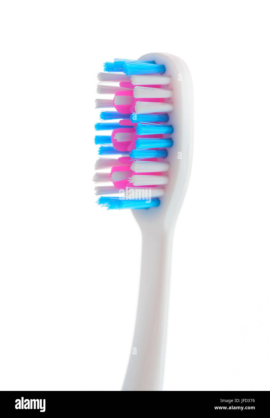 Colorful Toothbrush Head Isolated on White Background Stock Photo - Alamy