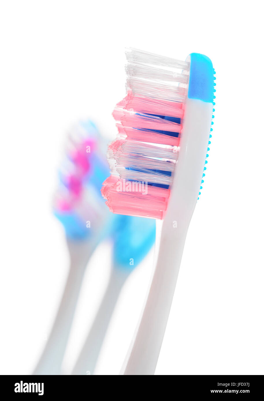 Colorful Toothbrush Head Isolated on White Background Stock Photo - Alamy