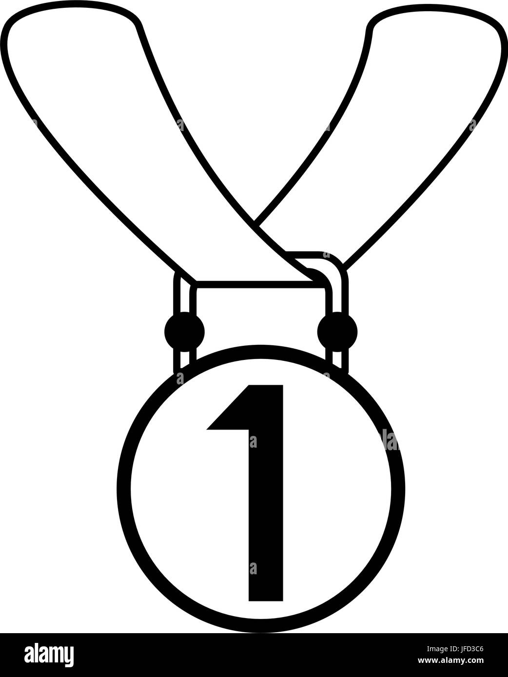 first place medal prize or award icon image  Stock Vector