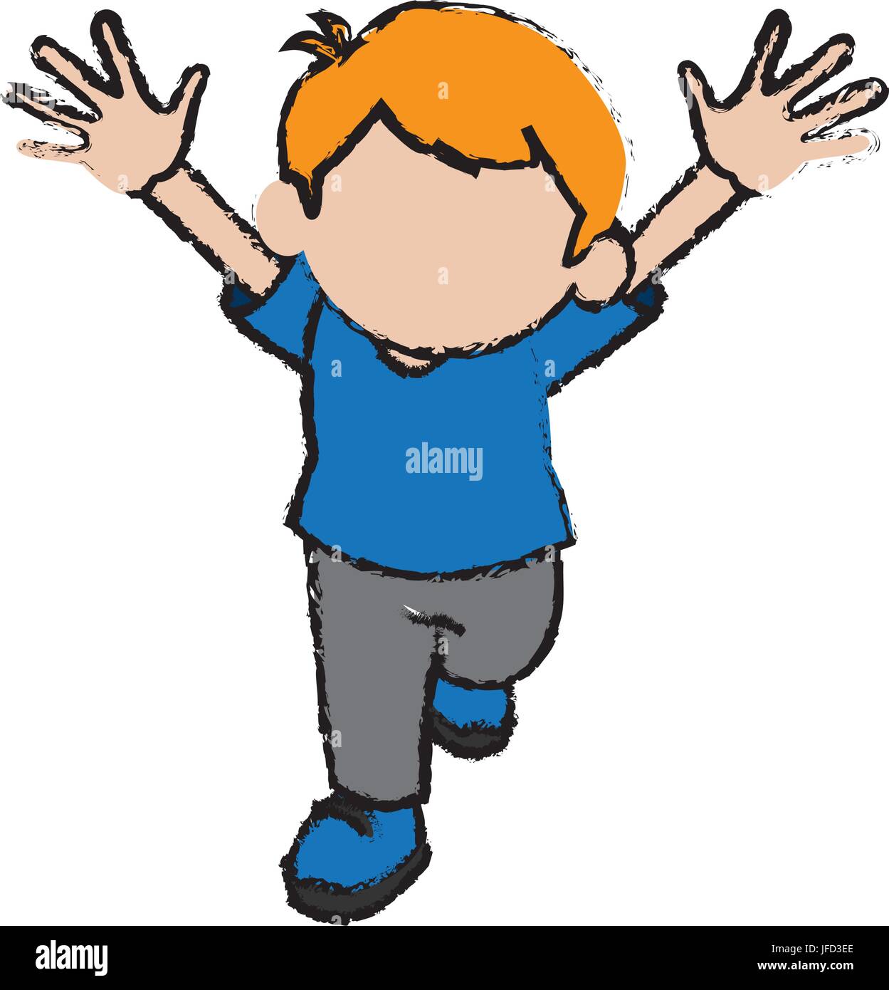 cute boy character comic young happy icon Stock Vector Image & Art - Alamy