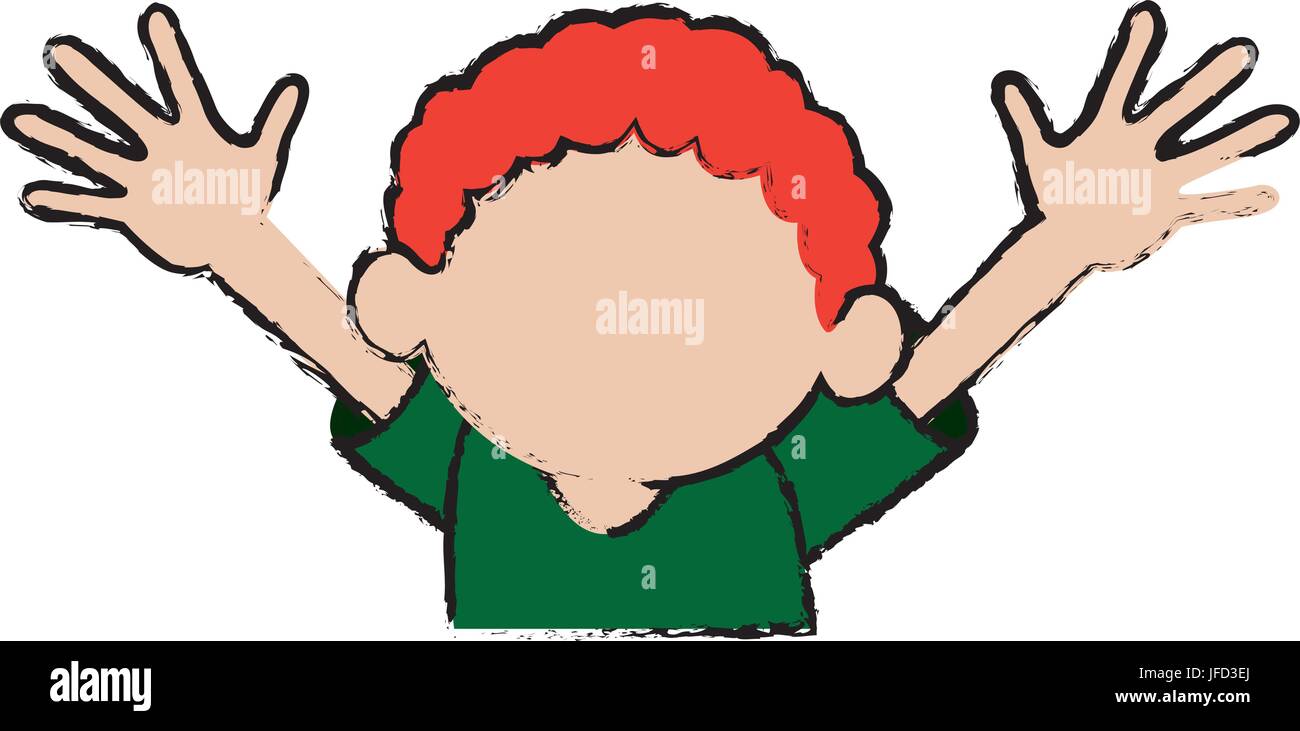 cute boy character comic young happy icon Stock Vector Image & Art - Alamy