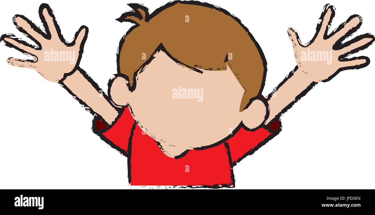 cute boy character comic young happy icon Stock Vector Image & Art - Alamy
