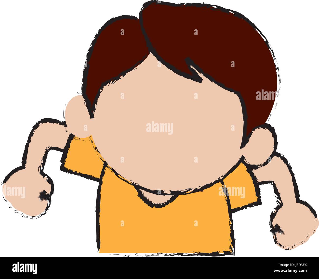 cute boy character comic young happy icon Stock Vector Image & Art - Alamy