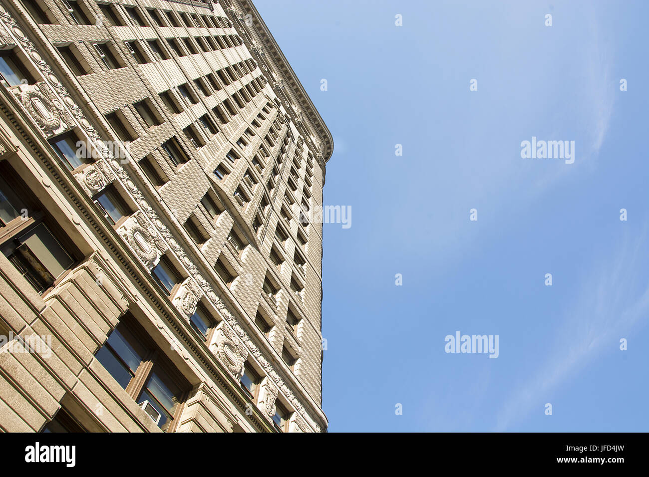 Flat Iron building from the bottom Stock Photo