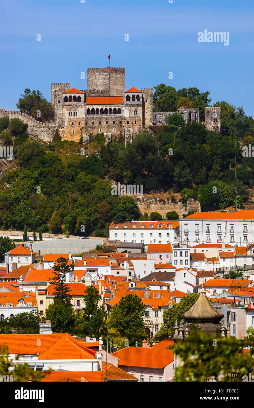 Castle in Leiria Portugal Stock Photo Alamy