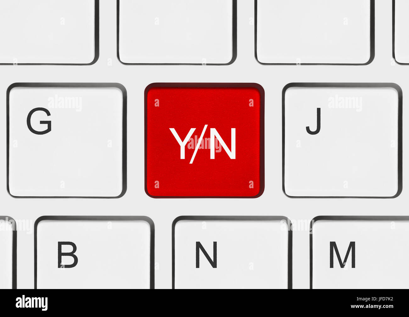 Computer keyboard with Yes and No key Stock Photo Alamy