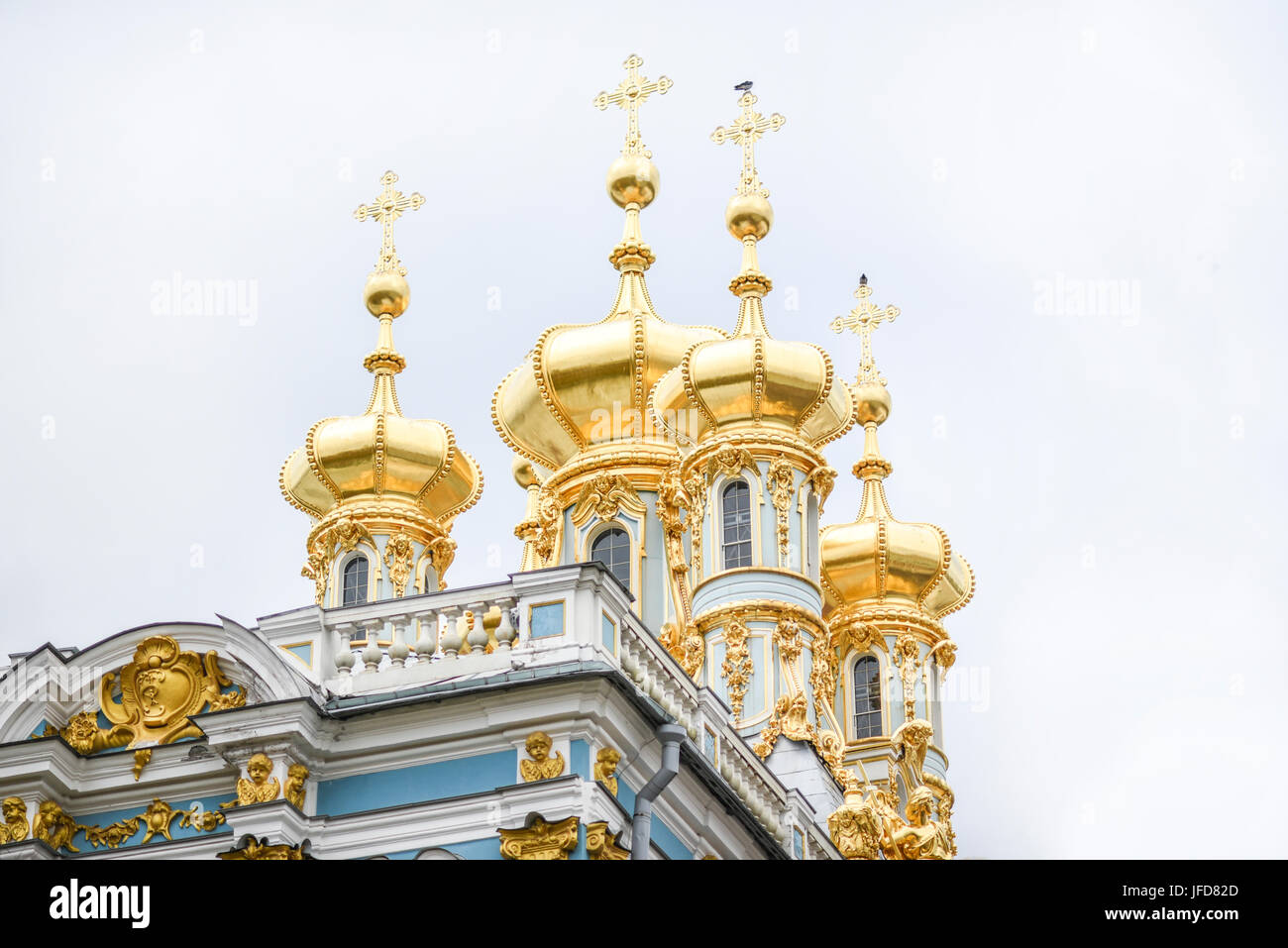 Golden amber in Palace Catherine in Petersburg, Russia. Stock Photo