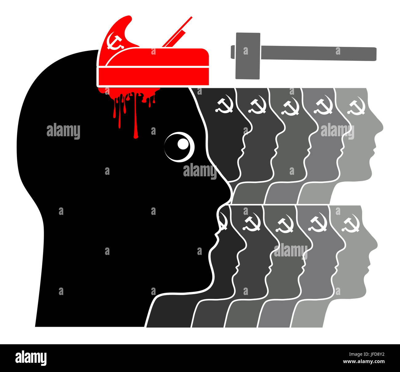 People in communistic political systems turn into slaves Stock Photo ...