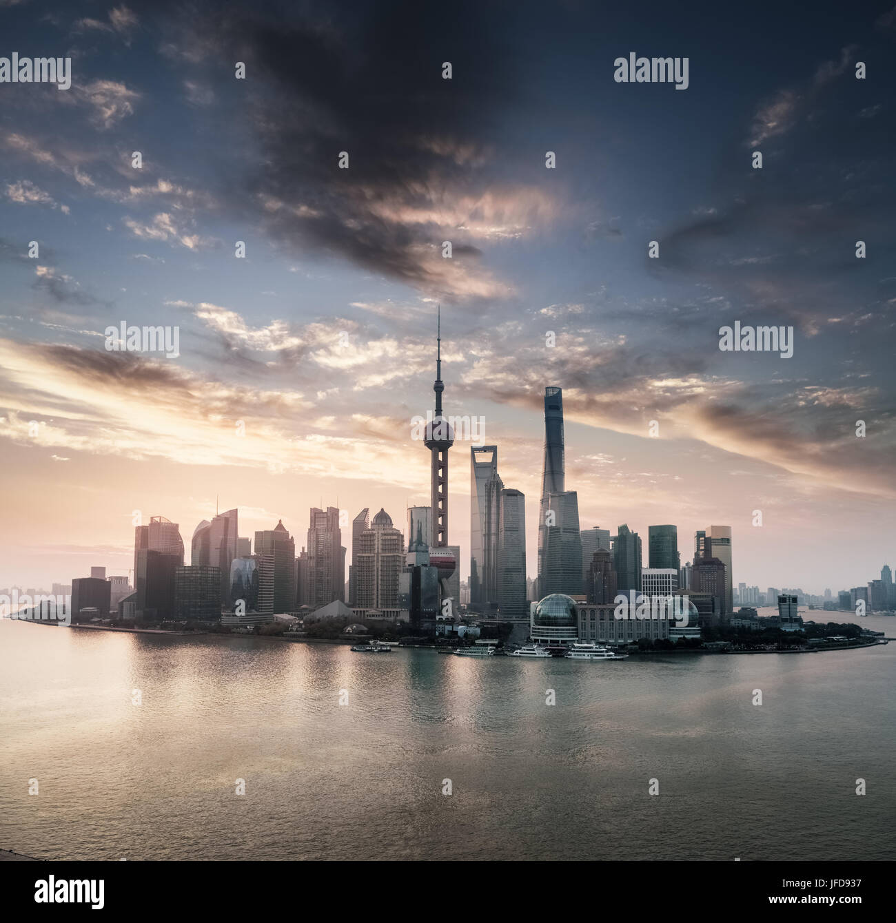 shanghai skyline view Stock Photo