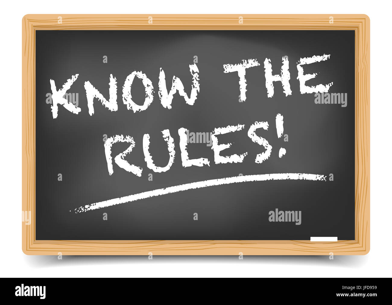 Know the Rules Stock Photo