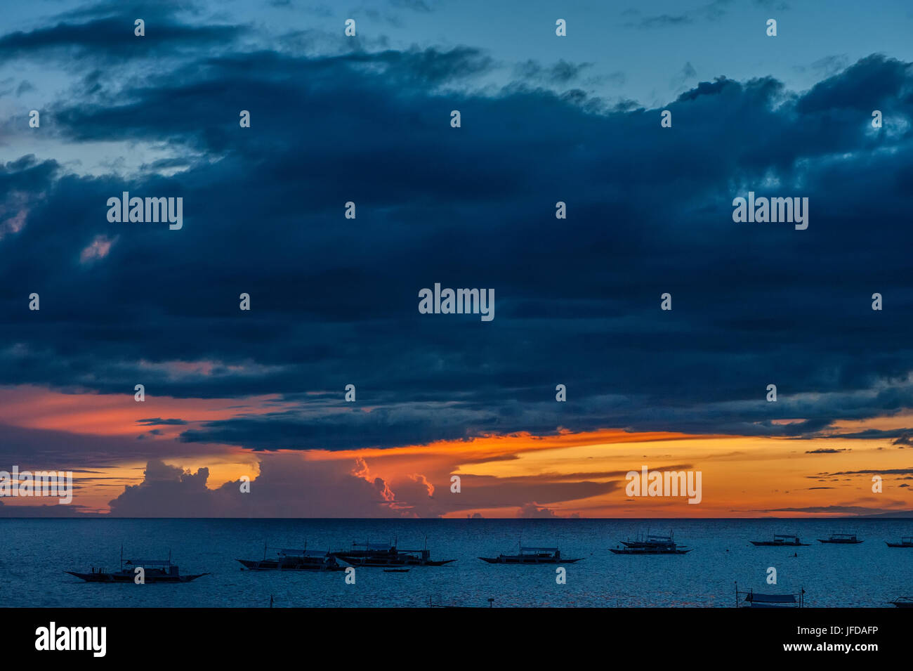 Beautiful sunset with dramatic sky Stock Photo - Alamy
