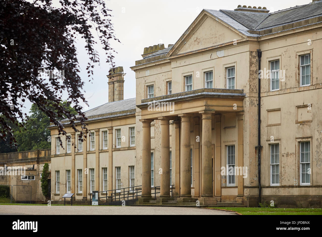 Manchester City Council's Grade I listed, neoclassical 18th century country house sandstone Heaton Hall, Heaton Park within a municipal park north of  Stock Photo