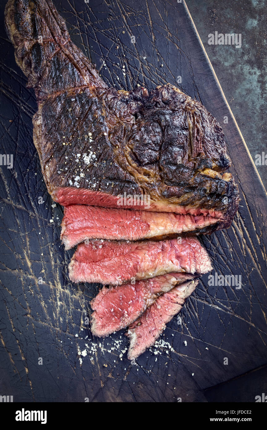 Dry Aged Wagyu Tomahawk Steak Stock Photo