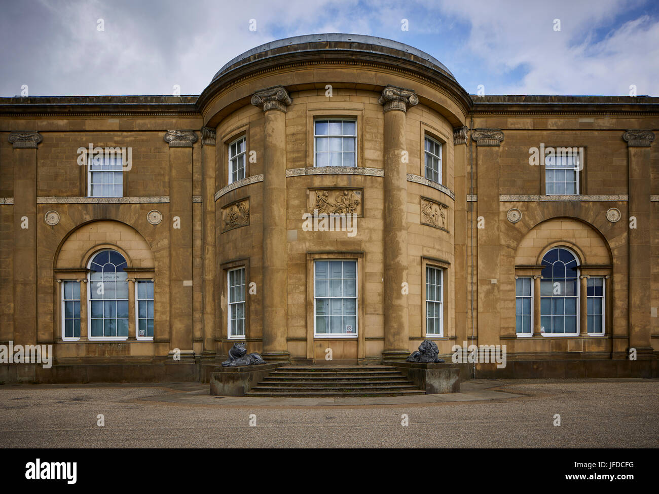 Manchester City Council's Grade I listed, neoclassical 18th century country house sandstone Heaton Hall, Heaton Park within a municipal park north of  Stock Photo