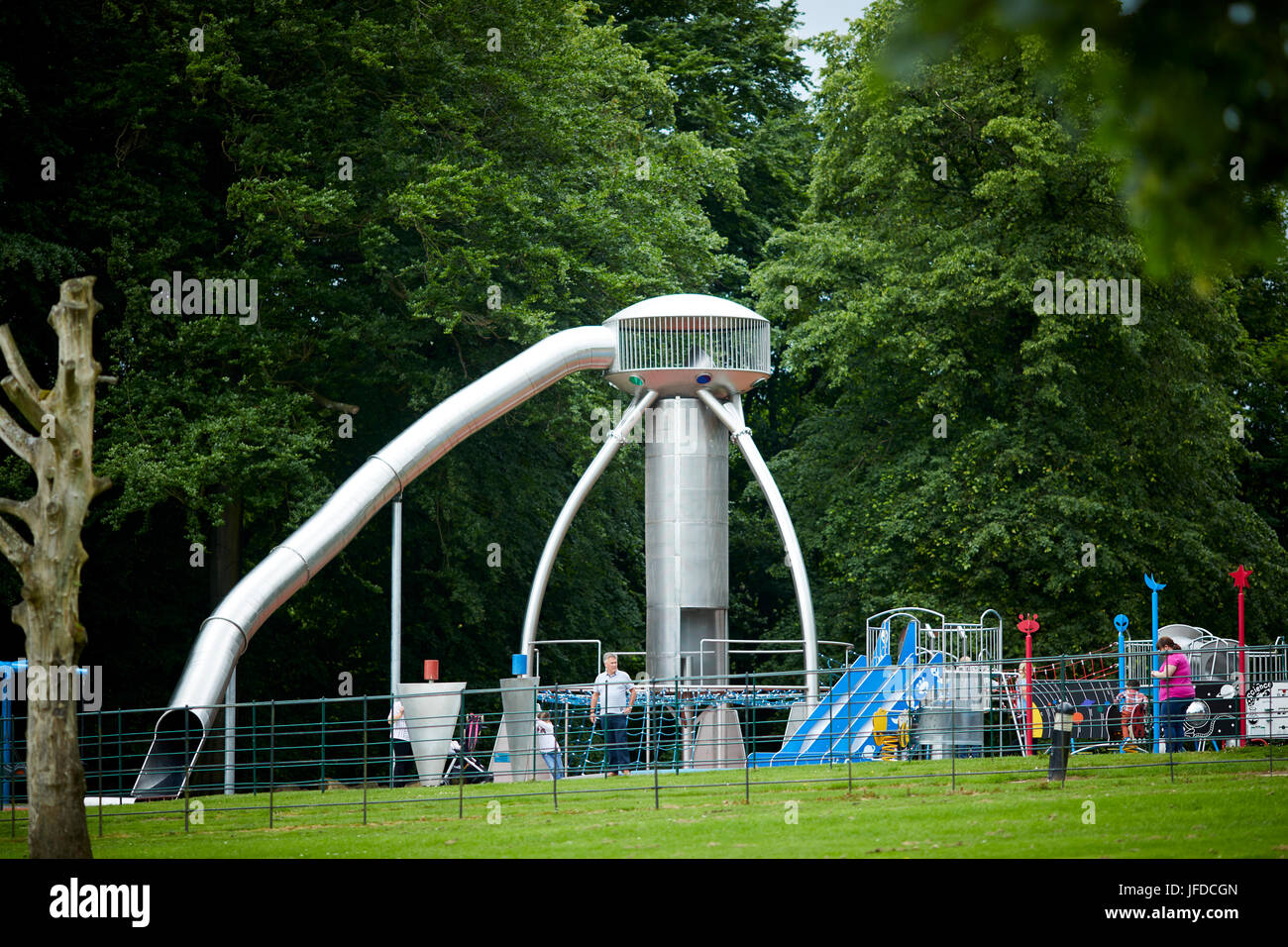 Manchester City Council's Heaton Park playground, play area Stock Photo