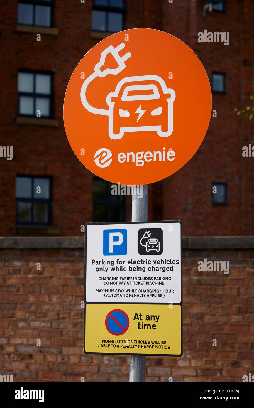 Electric car charging point , Congleton Town Centre, Cheshire East