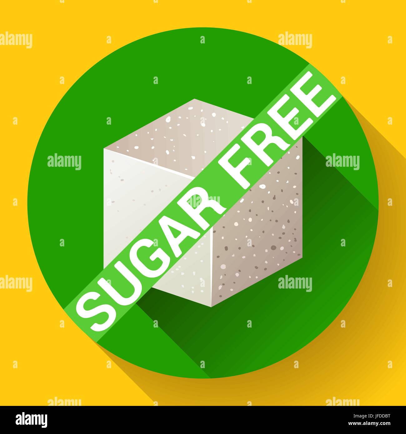 Sugar free icon flat Stock Vector