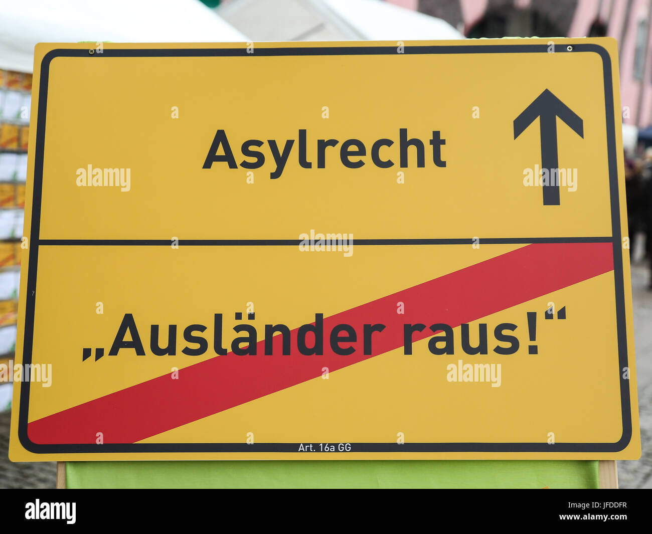Asylum - Auslaender out! Stock Photo