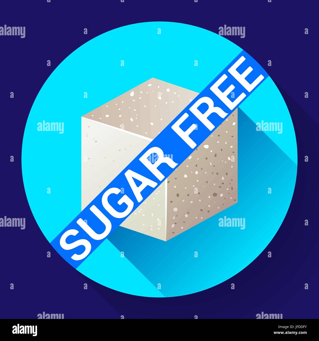 Sugar free icon flat Stock Vector